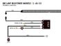 Technical wiring diagram illustrating the electrical connections between the lamp, switch, power source, and control modules