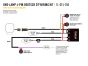 Technical wiring diagram illustrating the electrical connections between the lamp, switch, power source, and control modules.