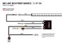 Technical wiring diagram illustrating the electrical connections between the lamp, switch, power source, and control modules.