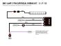 Technical wiring diagram illustrating the electrical connections between the lamp, switch, power source, and control modules.