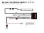 Image of the complete wiring kit including connectors, relays, fuses, switches, and bundled cables prepared for installation.