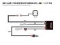 Technical wiring diagram illustrating the electrical connections between the lamp, switch, power source, and control modules.